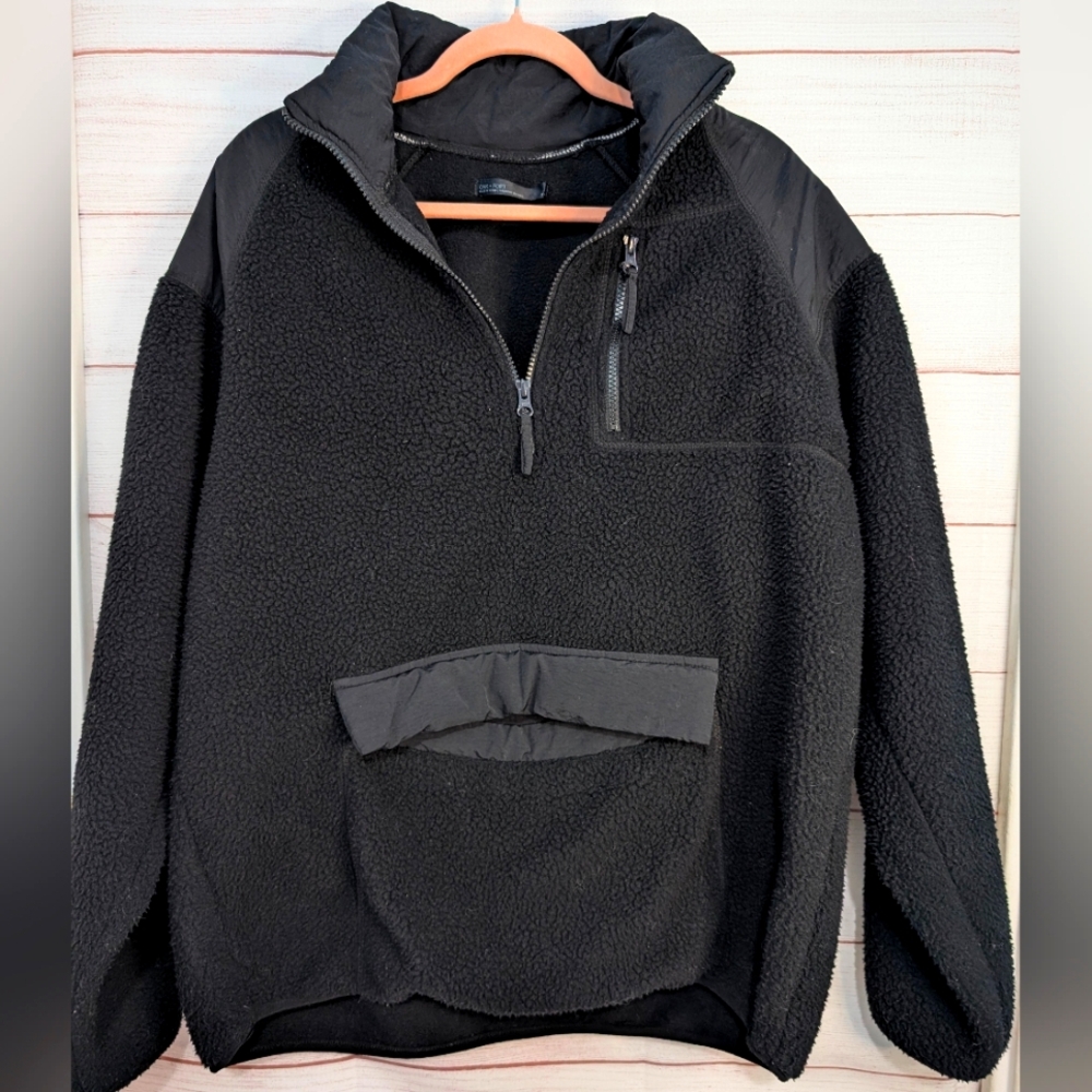 OAK + FORT Black Fleece Jacket